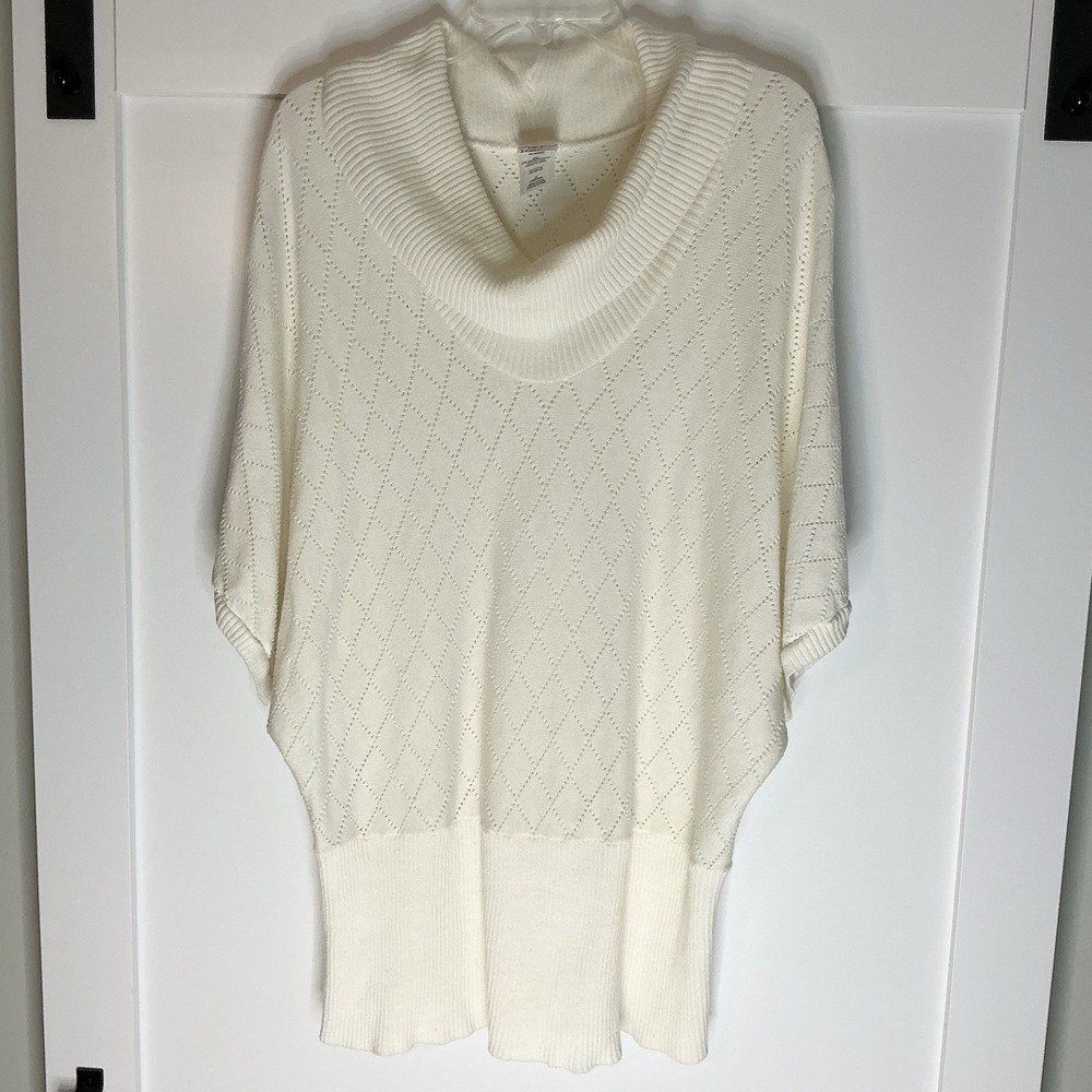 Just My Size Womens Cowl‎ Neck Sweater Size 2X CozyCore Ivory